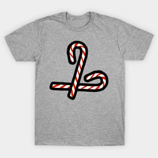 Two Christmas Candy Canes T-Shirt